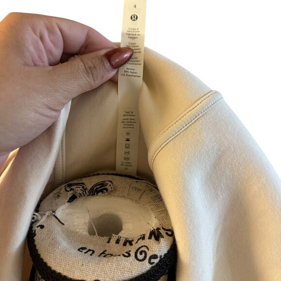 NWOT Lululemon Long Horizons Hoodie Neutral Cream, Full Zip $168 Sz 4 Minimalist - Picture 10 of 11